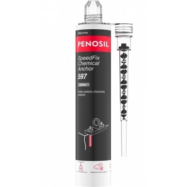 Cheminis ankeris PENOSIL SpeedFix chemical Anchor 597, 300ml pilka sp. Cheminis ankeris PENOSIL SpeedFix chemical Anchor 597, 300ml pilka sp.