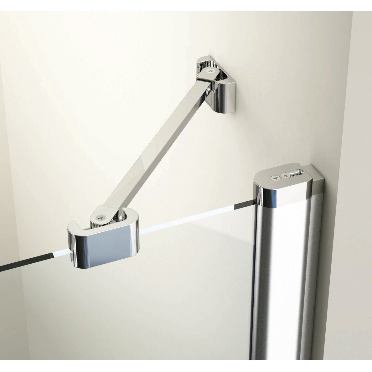 Stacionari sienelė RAVAK Chrome CPS, 90cm satinas ir skaidrus stiklas 2
