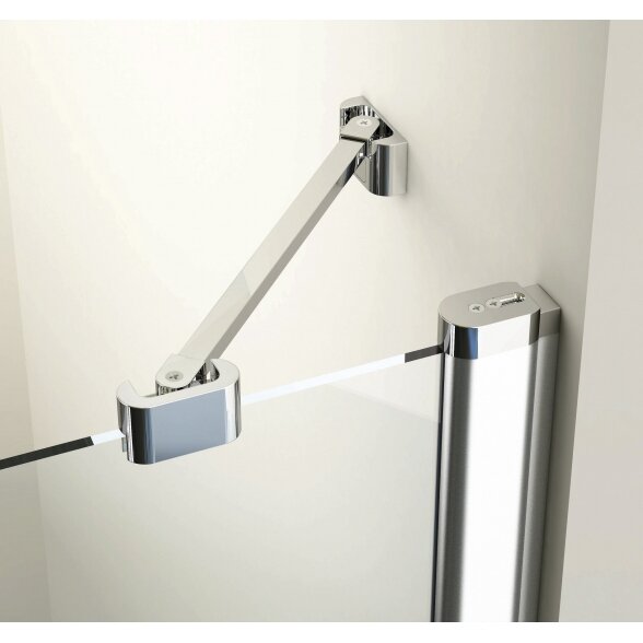 Stacionari sienelė RAVAK Chrome CPS, 90cm satinas ir skaidrus stiklas 2 Stacionari sienelė RAVAK Chrome CPS, 90cm satinas ir skaidrus stiklas 2