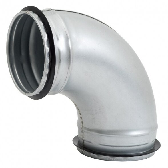 Alkūnė metalinė su gumomis, presuota EUROPLAST BFS90-100, 90°- Ø100mm Alkūnė metalinė su gumomis, presuota EUROPLAST BFS90-100, 90°- Ø100mm