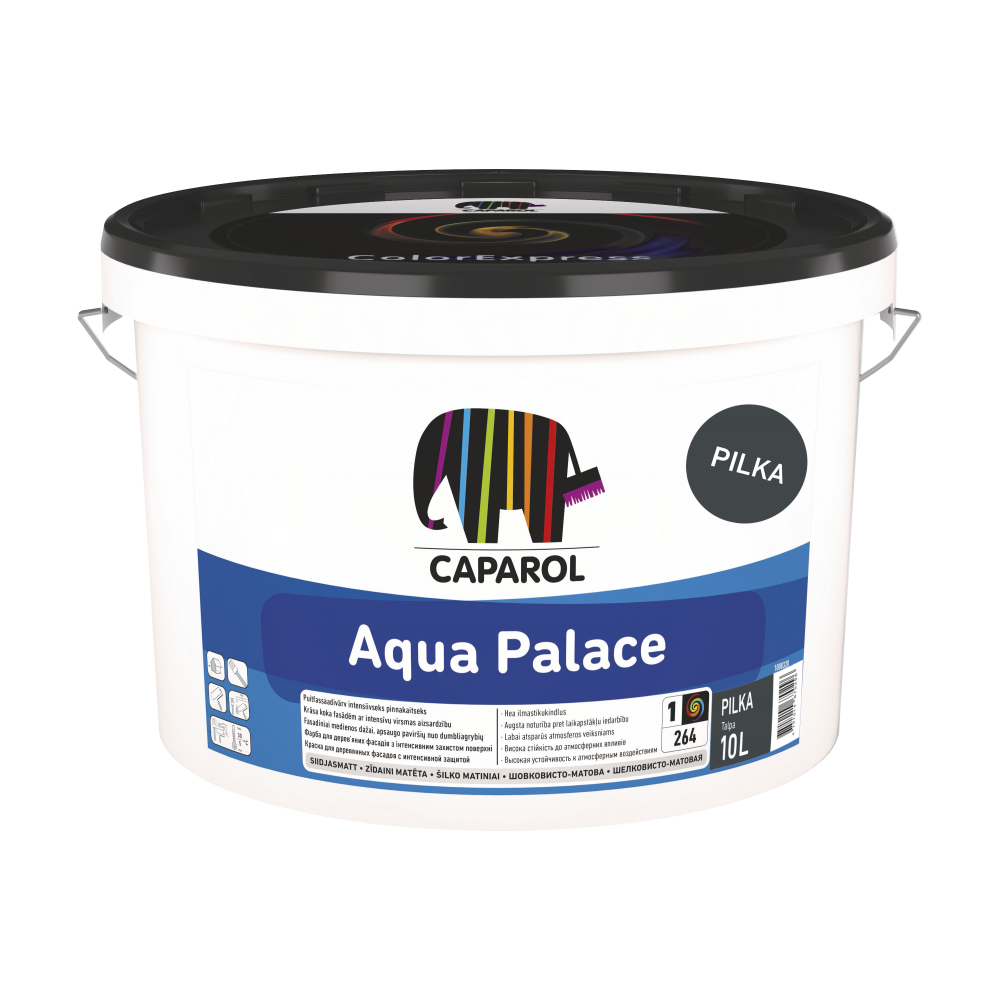 Dažai medienai CAPAROL Aqua Palace, 10l pilka sp. Dažai medienai CAPAROL Aqua Palace, 10l pilka sp.