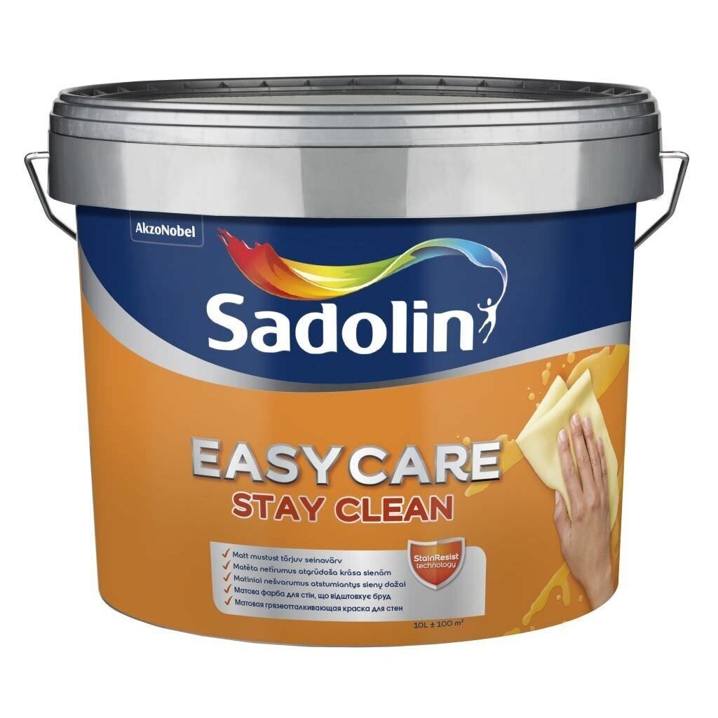 Vidaus dažai SADOLIN Easy Care A bazė, 10l balta sp.