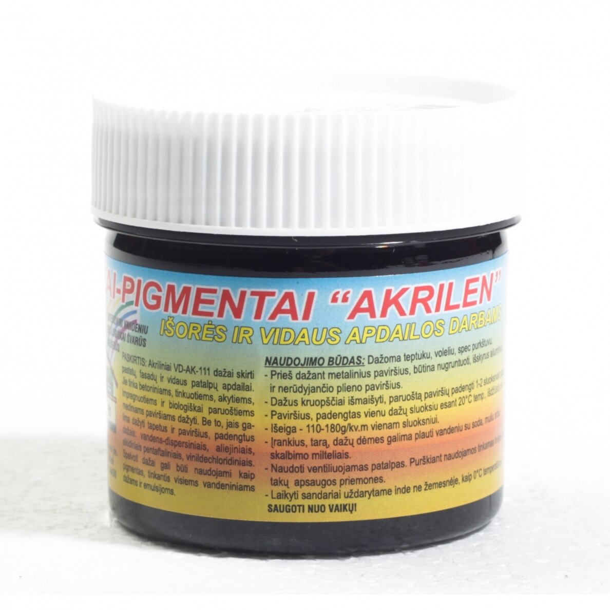 Dažai-pigmentai, 120g juoda sp. Dažai-pigmentai, 120g juoda sp.