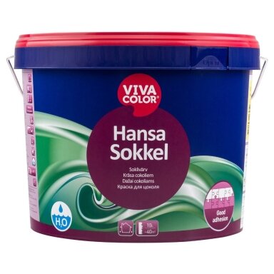 Cokolio dažai VIVACOLOR Hansa Sokkel A bazė, 9l Cokolio dažai VIVACOLOR Hansa Sokkel A bazė, 9l