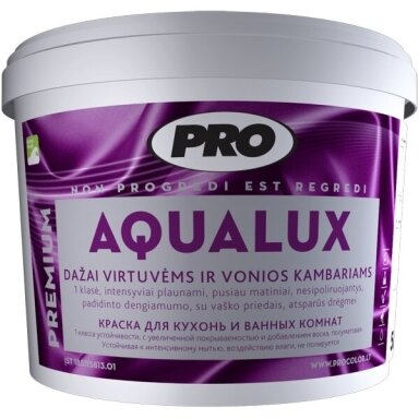 Dažai PRO Aqualux, 5l pusiau matiniai Dažai PRO Aqualux, 5l pusiau matiniai
