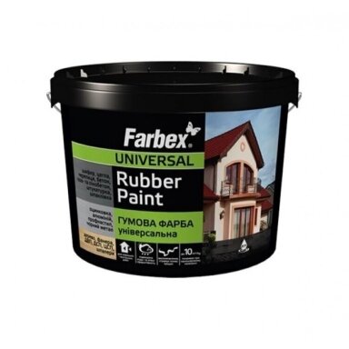 Dažai FARBEX Farba Gumova, 12kg juoda sp. Dažai FARBEX Farba Gumova, 12kg juoda sp.