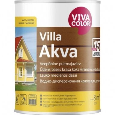 Dažai medienai VIVACOLOR Villa Akva A bazė, 0,9l balta sp. Dažai medienai VIVACOLOR Villa Akva A bazė, 0,9l balta sp.