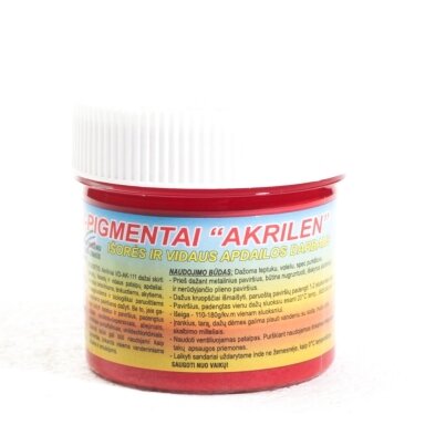 Akriliniai dažai - pigmentai AKRILEN, 120ml raudona sp.