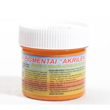 Akriliniai dažai - pigmentai AKRILEN, 120ml šviesiai oranžinė sp.