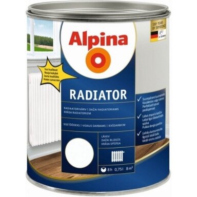Dažai radiatoriams ALPINA Radiator, 750ml Dažai radiatoriams ALPINA Radiator, 750ml