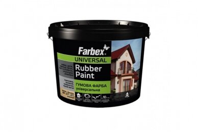 DAŽAI FARBEX "Rubber Paint" juodi 3,5kg RAL9004