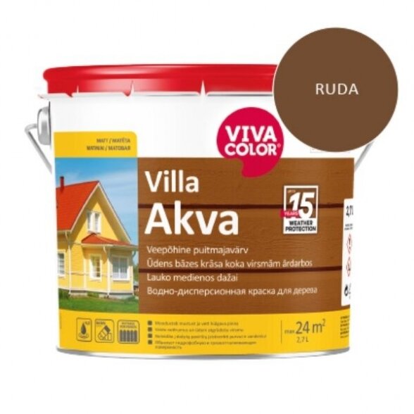 Dažai medienai VIVACOLOR Villa Akva 540X, 9l ruda sp. Dažai medienai VIVACOLOR Villa Akva 540X, 9l ruda sp.