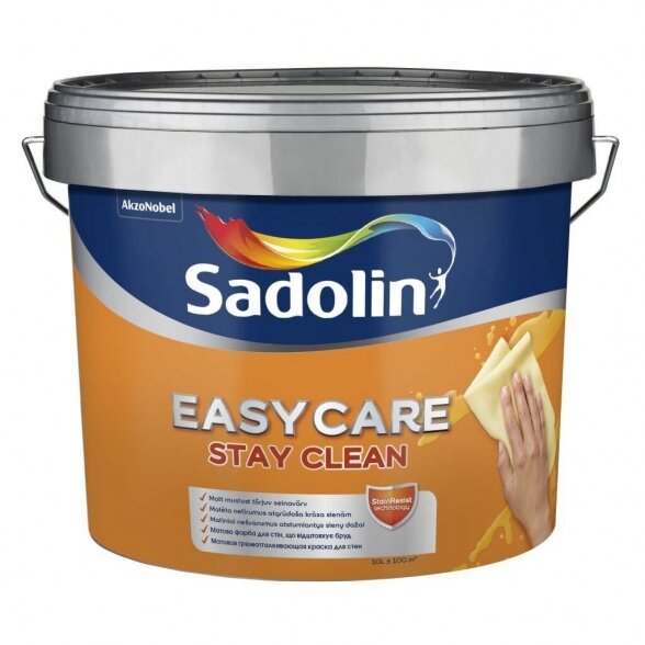 Vidaus dažai SADOLIN Easy Care A bazė, 10l balta sp. Vidaus dažai SADOLIN Easy Care A bazė, 10l balta sp.