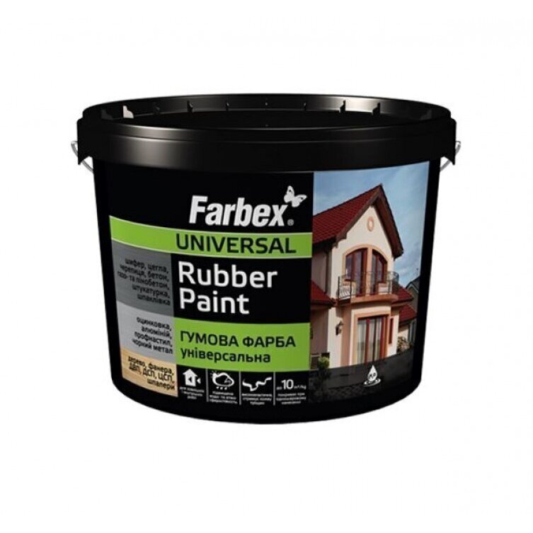 Dažai FARBEX Farba Gumova, 12kg juoda sp. Dažai FARBEX Farba Gumova, 12kg juoda sp.