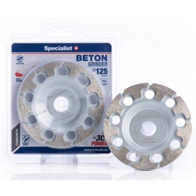 Deimantinė betono šlifavimo lėkštė SPECIALIST+, 125 x 22 mm Deimantinė betono šlifavimo lėkštė SPECIALIST+, 125 x 22 mm