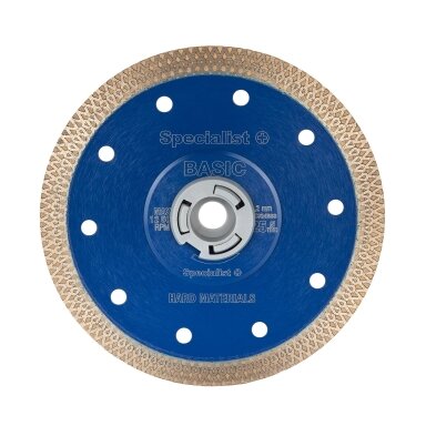 Deimantinis pjovimo diskas SPECIALIST+ Britva Basic, 125x1,2x22mm
