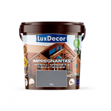 Dekoratyvins medienos impregnantas LUXDECOR, 1l pilka sp.