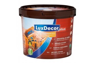 Dekoratyvins medienos impregnantas Luxdecor, (Kaštonas) 5,0l