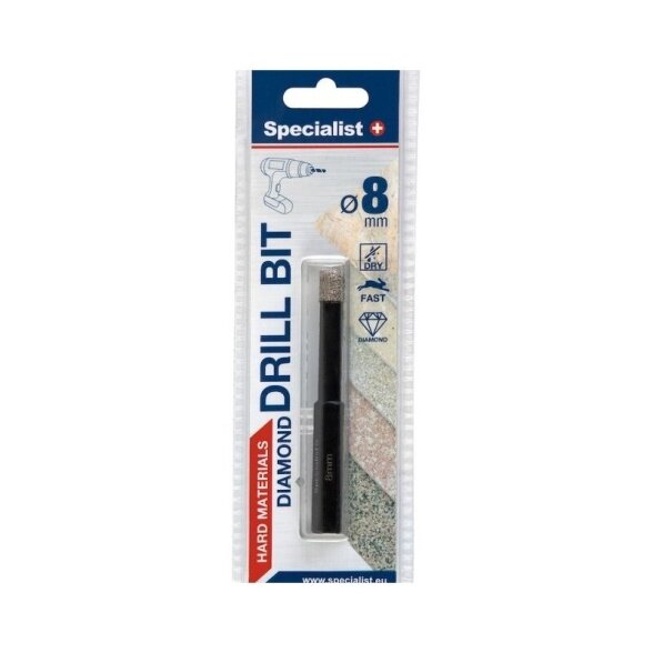 Deimantinis grąžtas SPECIALIST+, 8mm