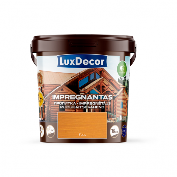 Dekoratyvins medienos impregnantas LUXDECOR, 1l pušies sp. Dekoratyvins medienos impregnantas LUXDECOR, 1l pušies sp.