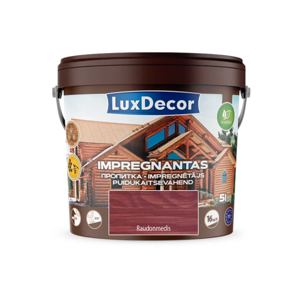 Medienos impregnantas LUXDECOR, 5l raudonmedis sp.
