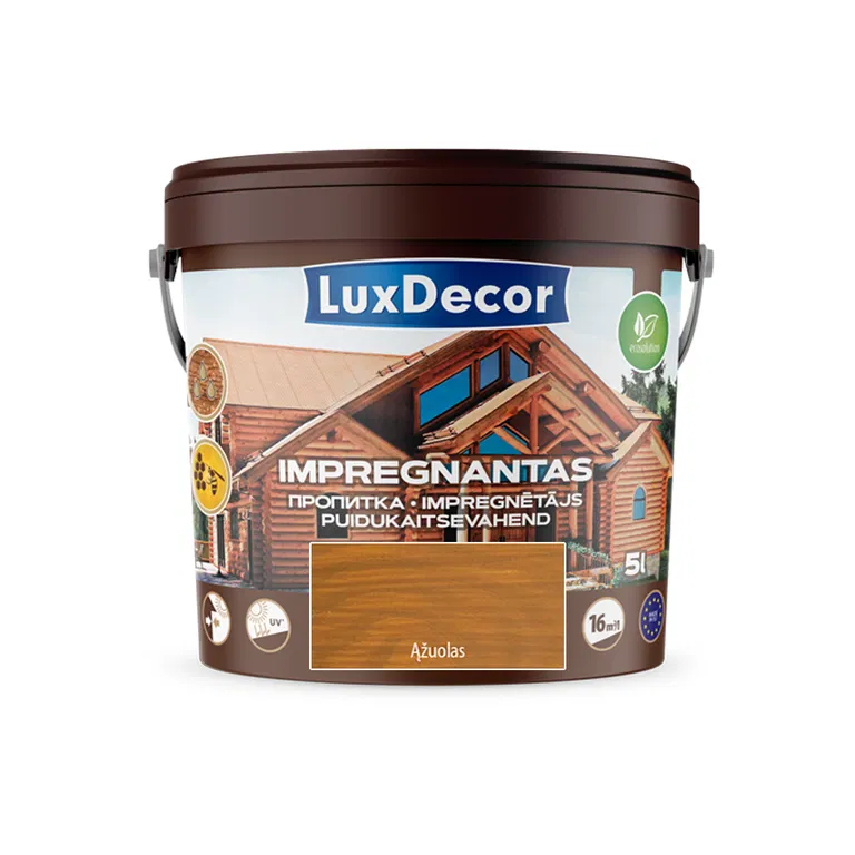 Medienos impregnantas LUXDECOR, 5l ąžuolo sp. Medienos impregnantas LUXDECOR, 5l ąžuolo sp.