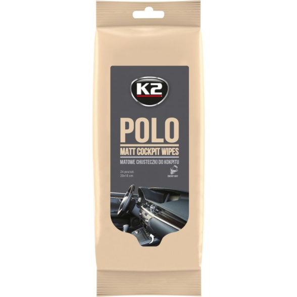 Drėgnos servetėlės K2 POLO MAT prietaisų skydeliui Drėgnos servetėlės K2 POLO MAT prietaisų skydeliui