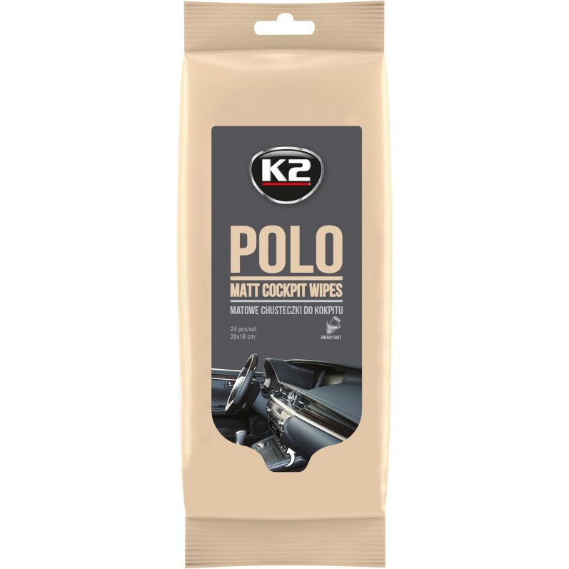 Drėgnos servetėlės K2 POLO MAT prietaisų skydeliui Drėgnos servetėlės K2 POLO MAT prietaisų skydeliui