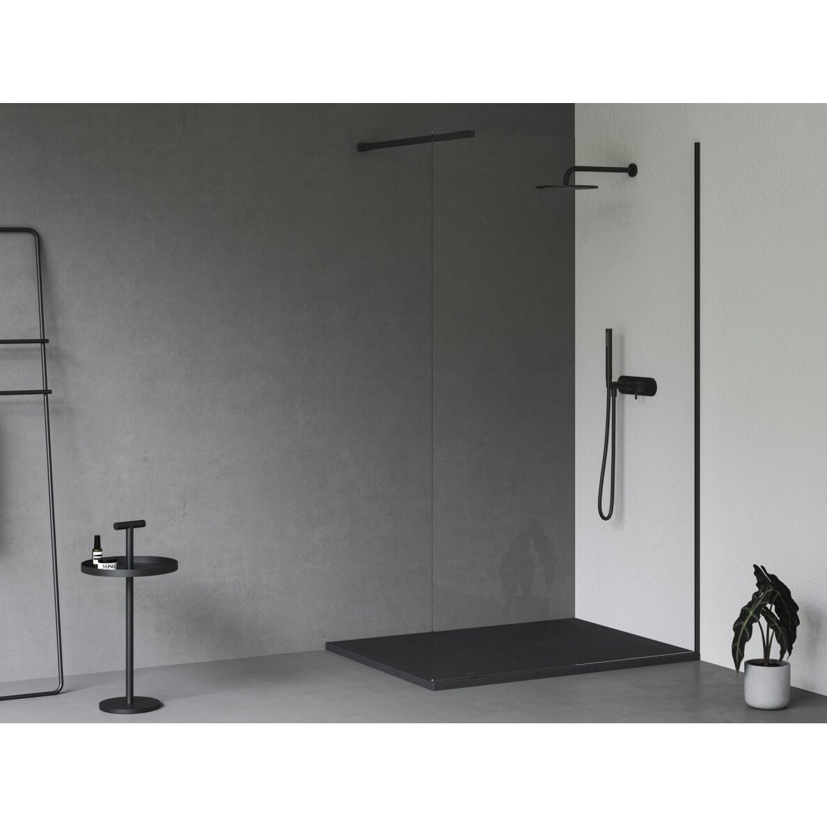 Dušo padėklas Slate Pro 120x90 juodas matinis 2