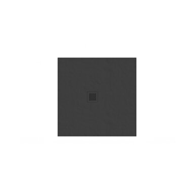Dušo padėklas Slate Pro 80x80 juodas matinis