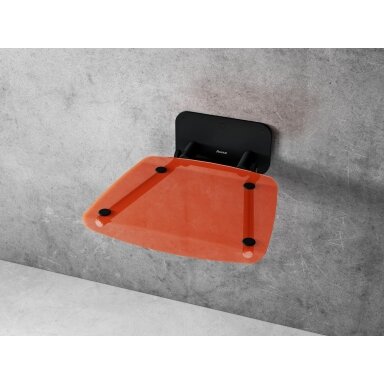 Dušo sėdynė Ovo B II, orange/juoda Dušo sėdynė Ovo B II, orange/juoda