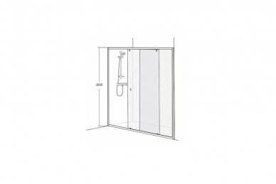 Dušo durys IDO Showerama 8-1 165, skaidrus stiklas