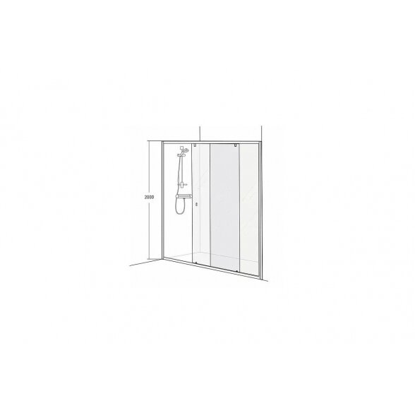 Dušo durys IDO Showerama 8-1 165, skaidrus stiklas 4