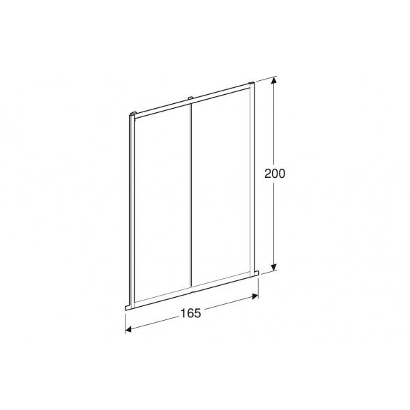 Dušo durys IDO Showerama 8-1 165, skaidrus stiklas 3