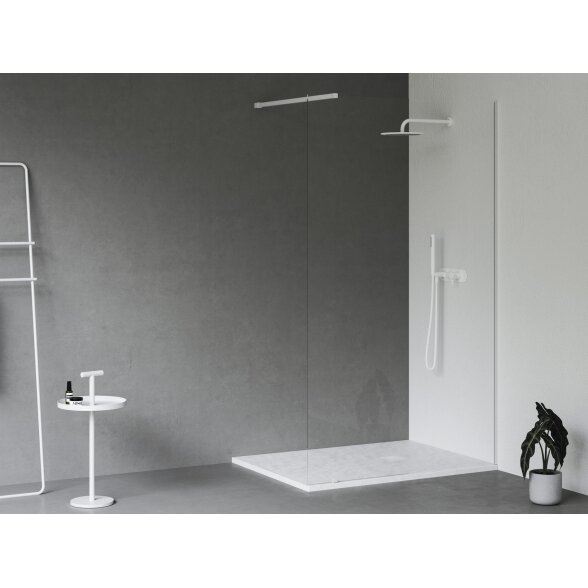 Dušo padėklas Slate Pro 100x90 baltas matinis 2 Dušo padėklas Slate Pro 100x90 baltas matinis 2