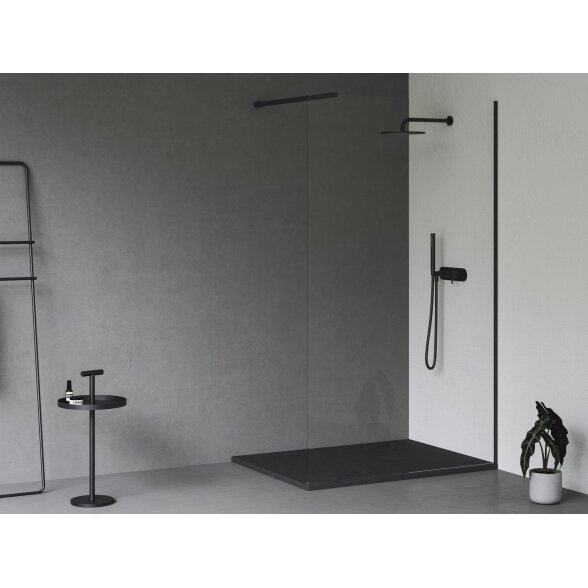 Dušo padėklas Slate Pro 120x90 juodas matinis 2 Dušo padėklas Slate Pro 120x90 juodas matinis 2