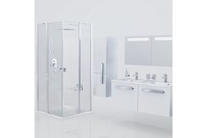 Dviejų dalių varstoma vonios sienelė