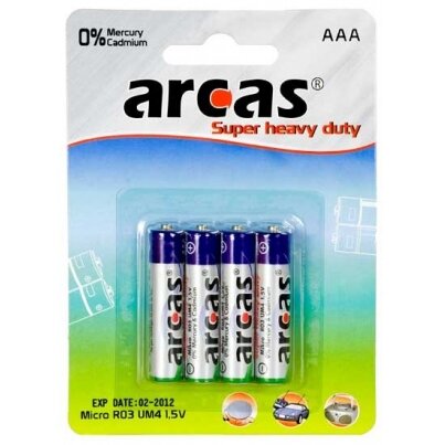 Elementai „ARCAS" AAA LR03, 4 vnt.