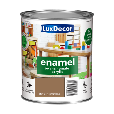 Akrilinė emalė LUXDECOR, 0,75l riešutų miškas