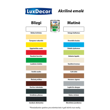 Akrilinė emalė LUXDECOR, 0,75l dramblio kaulas