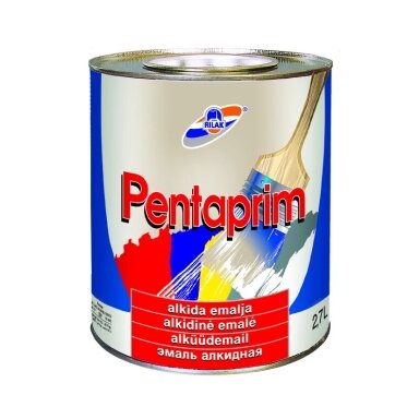 Alkidiniai emaliniai dažai RILAK Pentaprim, 2,7l pilka sp.