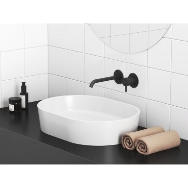 Potinkinis praustuvo maišytuvas RAVAK ES 019.20BLM.O1.RB07B, juoda matinė sp.