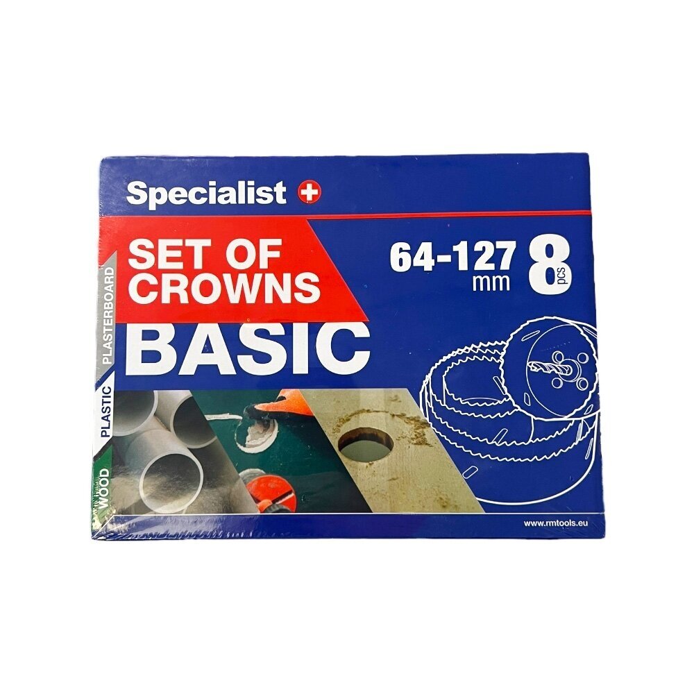 Gręžimo karūnų rinkinys SPECIALIST+, 8vnt. 1 Gręžimo karūnų rinkinys SPECIALIST+, 8vnt. 1