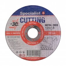 Metalo pjovimo diskas SPECIALIST+, 125x1,6x22mm