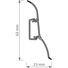 PVC grindjuostė LP-60 2,5m Spinel ąžuolas (205)