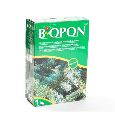 Trąšos spygliuočiams nuo rudavimo BIOPON, 1kg Trąšos spygliuočiams nuo rudavimo BIOPON, 1kg
