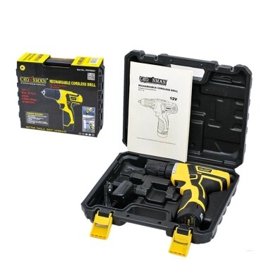 Akumuliatorinis suktuvas-gręžtuvas CROWNMAN PWT02001 1500MAH, 12V