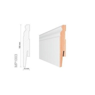 Grindjuostė MDF ARBITON Folia MP1003, 242 x 10 x 1,5 cm, balta sp.