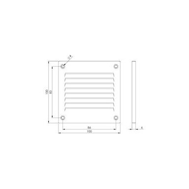 Metalinės grotelės 100x100 Zn