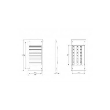 Reguliuojamos grotos ventiliacijai 140x300mm baltos